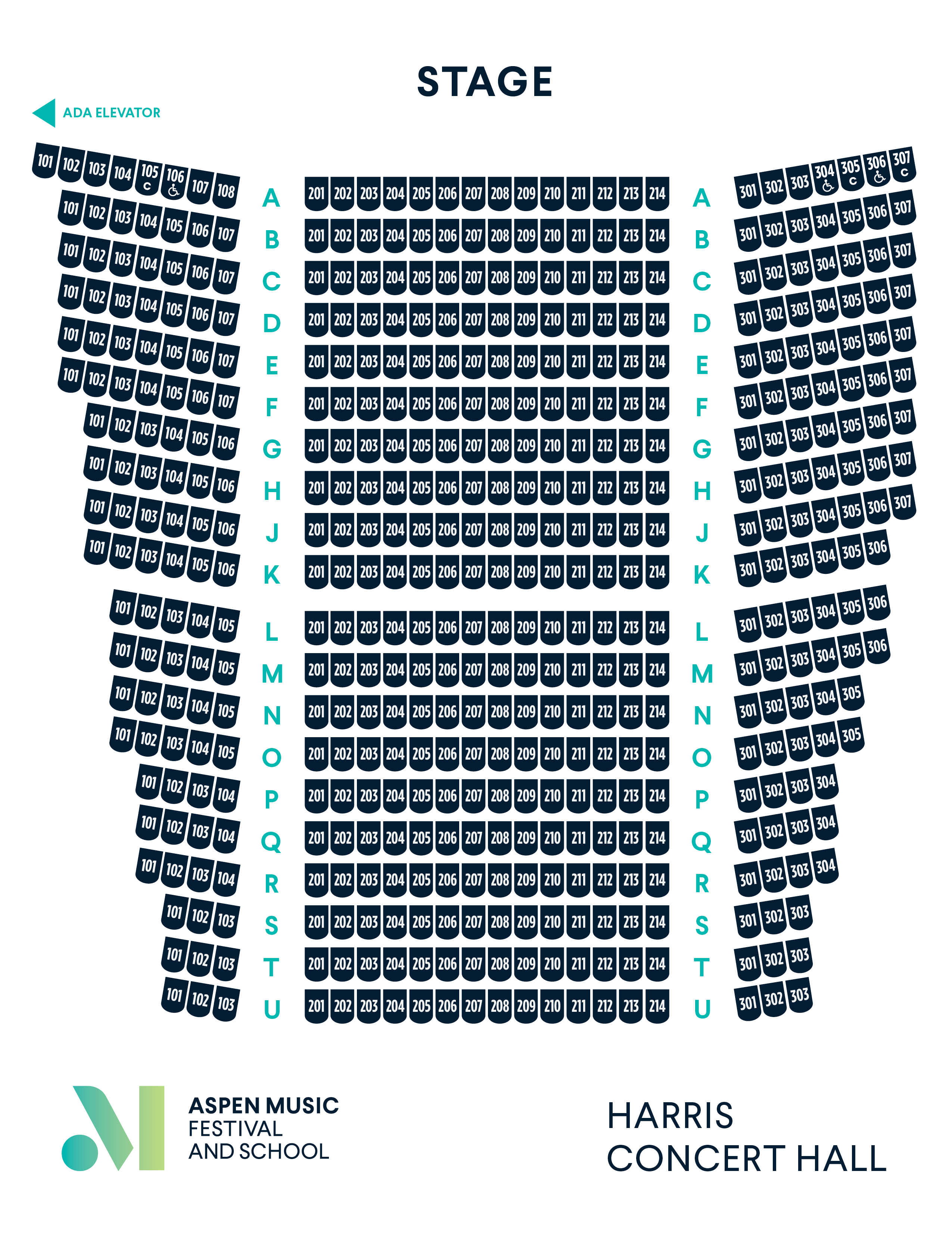 Benedict Music Tent Seating Chart