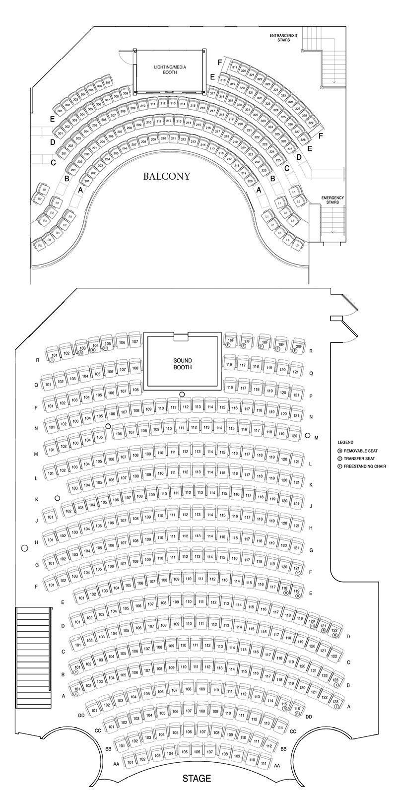 Wheeler Opera House Seating Chart